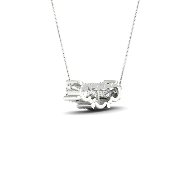 Lab Grown Diamond 1/2ctw. Cluster Pendant in 14k White Gold image number null